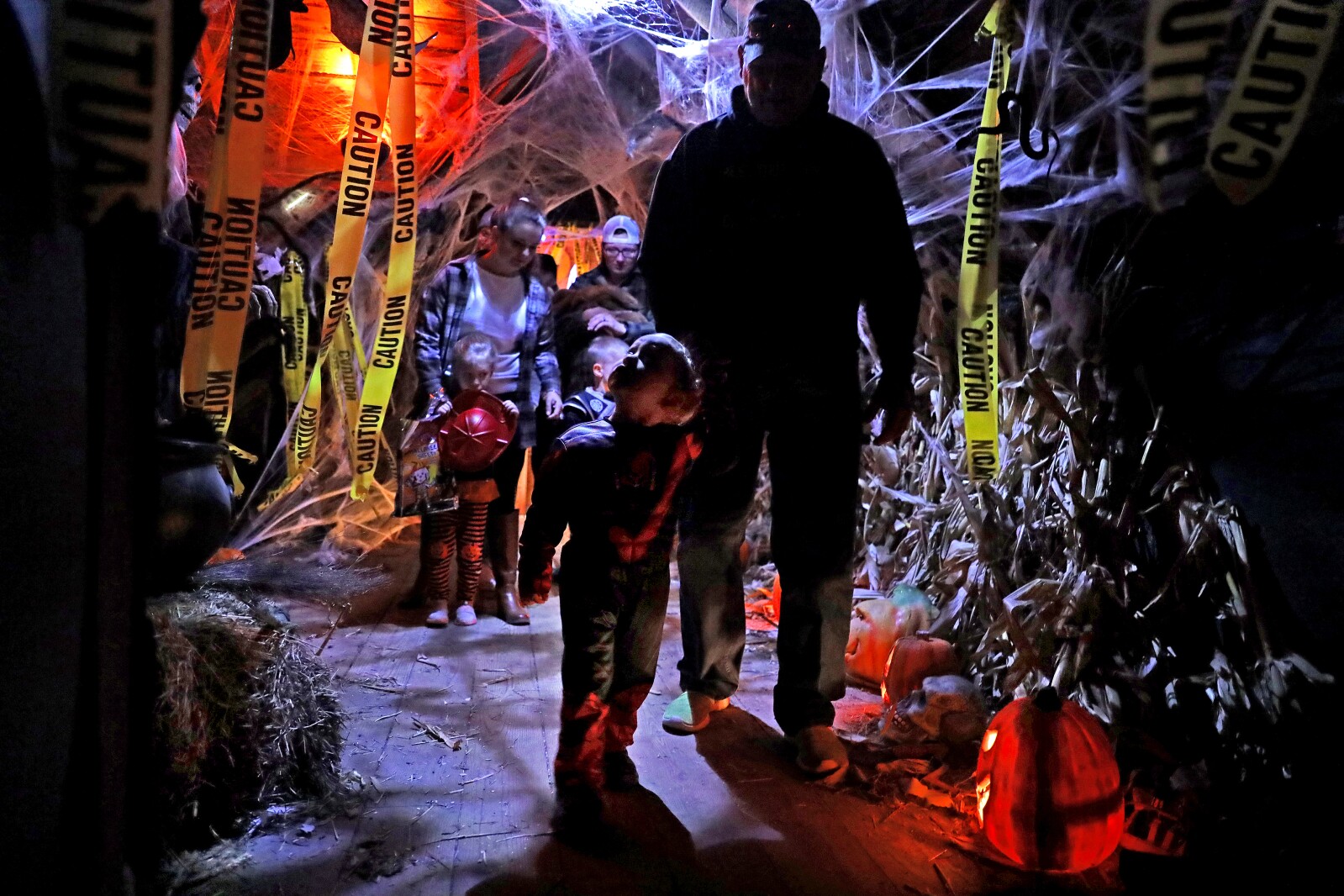 People attend the Nisswa Fire Department's 24th annual Haunted Barn and Hayrides on Saturday, Oct. 29, 2022, in Nisswa.