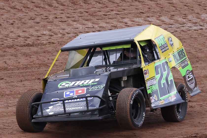 Modified class stock cars racing.