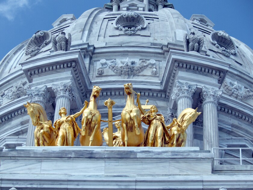 Close-up of Minnesota Capitol dome