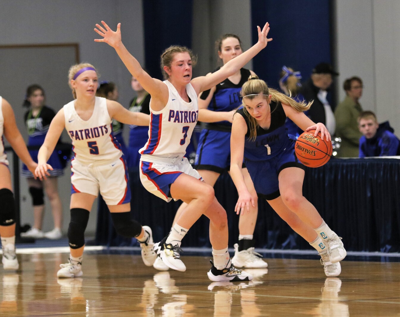 Pequot Lakes Patriots girls basketball during the Class 2A State Tournament.