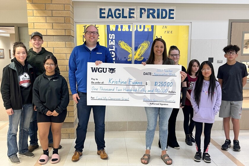 Windom teacher gets $1,250 grant from Western Governors University