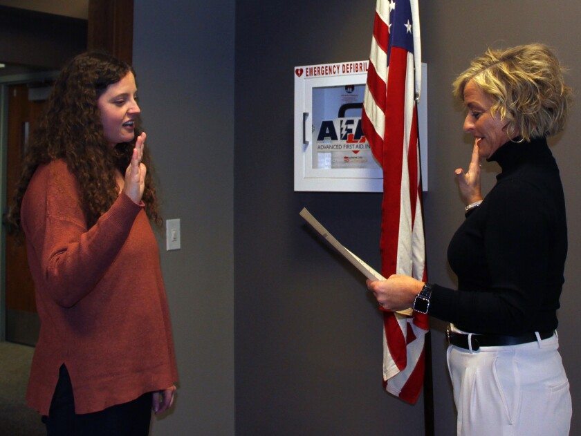 Kolpin sworn in