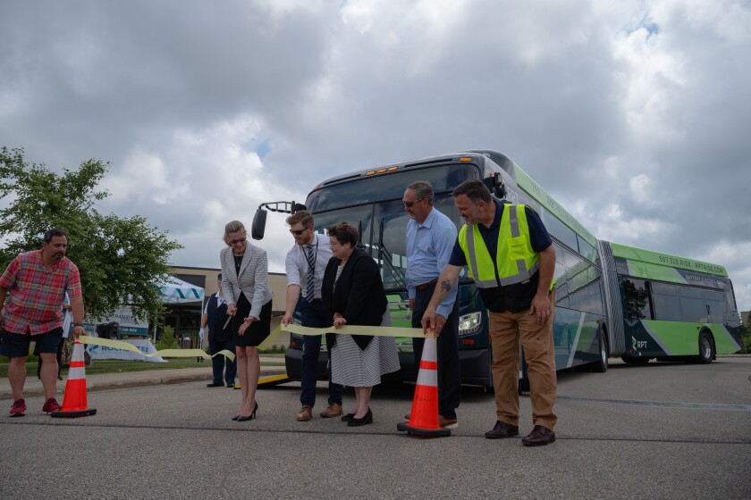 Ribbon Cutting for Rochester Public Transit's New Electric Buses