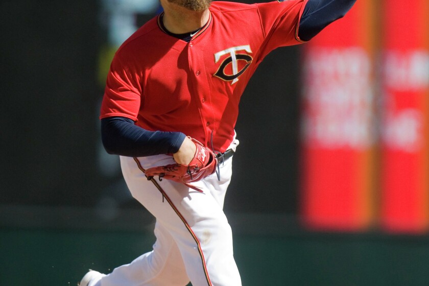 Minnesota Twins pitcher Hector Santiago (53) delivers a pitch during the first inning against the Chicago White Sox at Target Field on Sunday, Apirl 16. (Marilyn Indahl / USA TODAY Sports)
