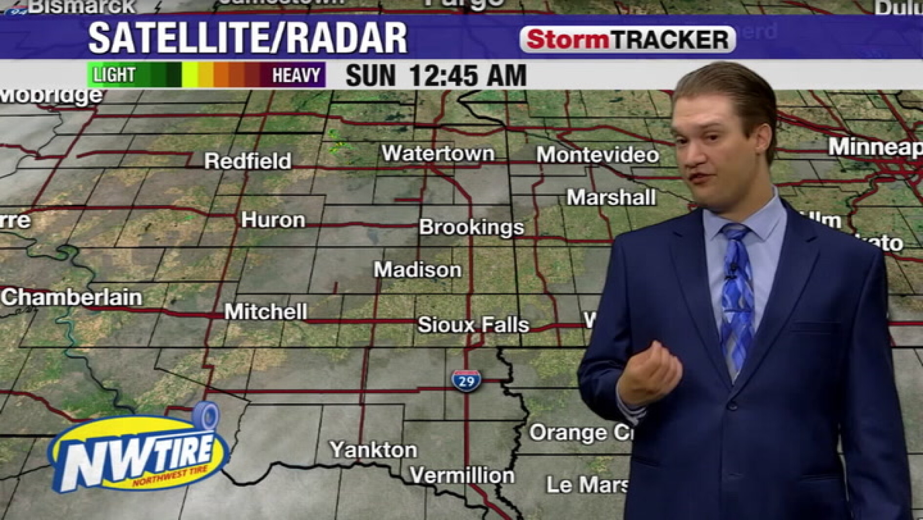 Cloudier skies and staying a touch cooler across the Sioux Falls area today