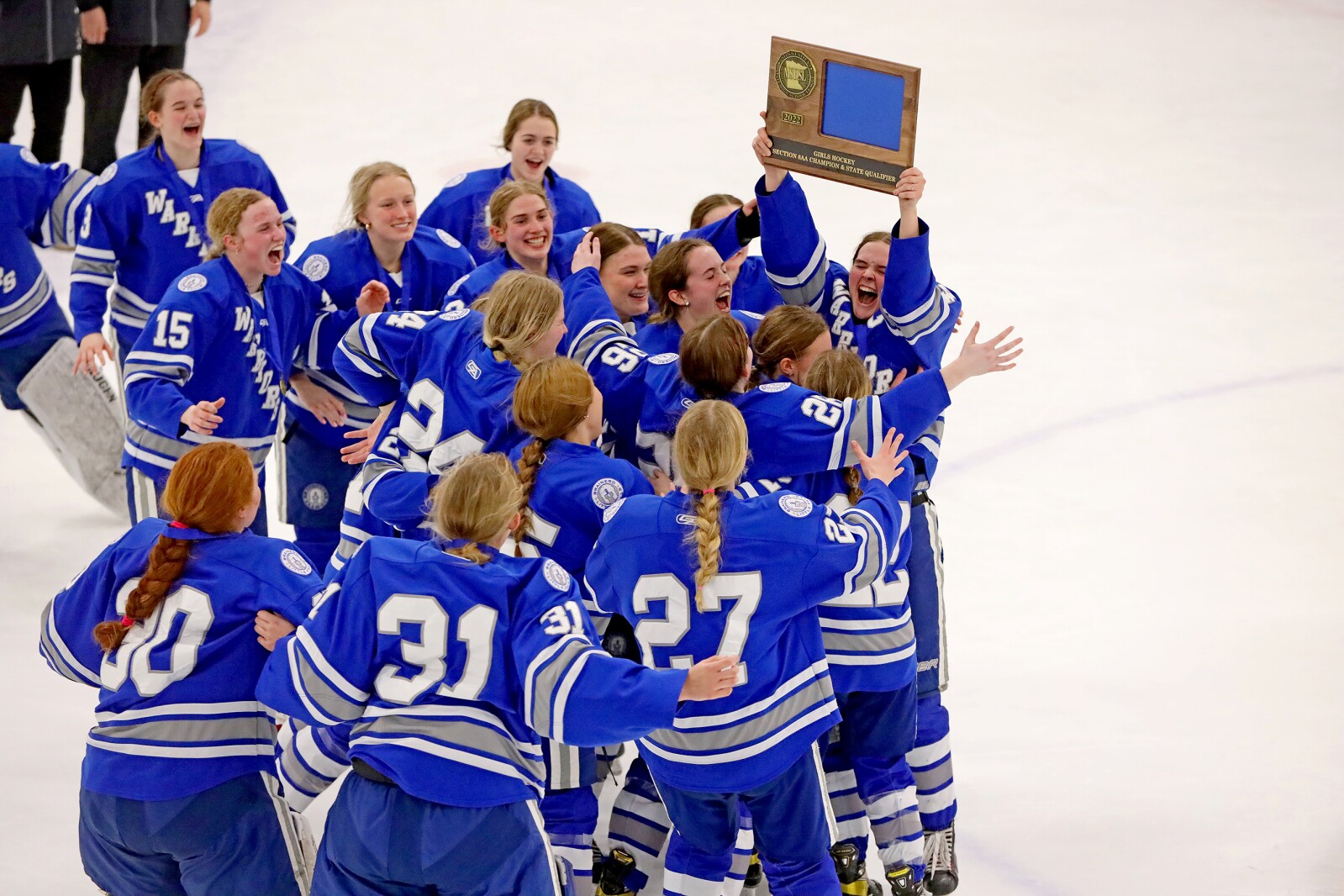Brainerd/Little Falls girls hockey take on the Moorhead Spuds Thursday, Feb. 17, 2022, during the Section 8-2A Section Final in Fergus Falls.