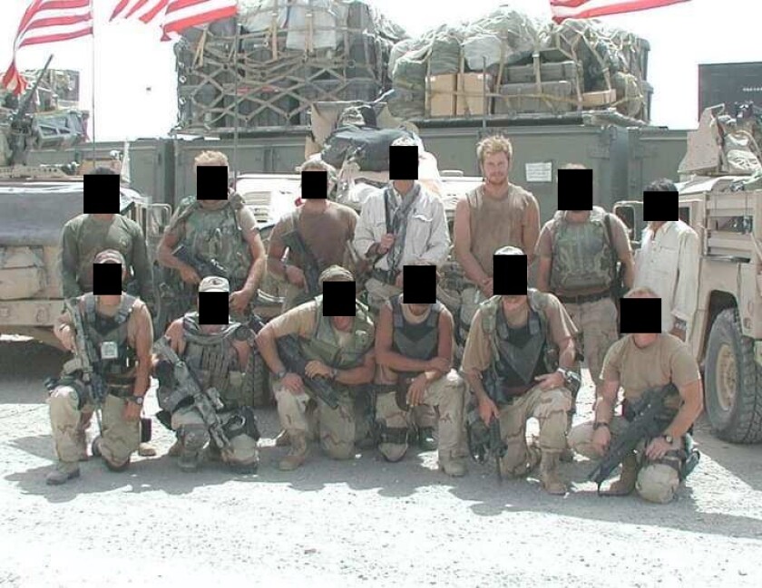 Soldiers posing