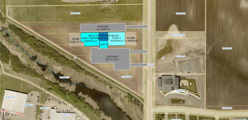 One of the options proposed for Chippewa County is to build a new facility on county-owned land, shown above, known as the "triangle" and located south of the Jennie-O Turkey Store plant. The building could also hold Prairie 5 Community Action Council, Countryside Public Health, and 6W Community Corrections.