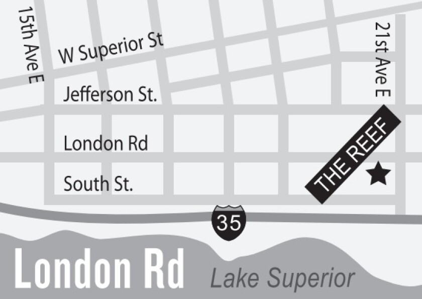 Map labeled "London Rd." shows location of the Reef.