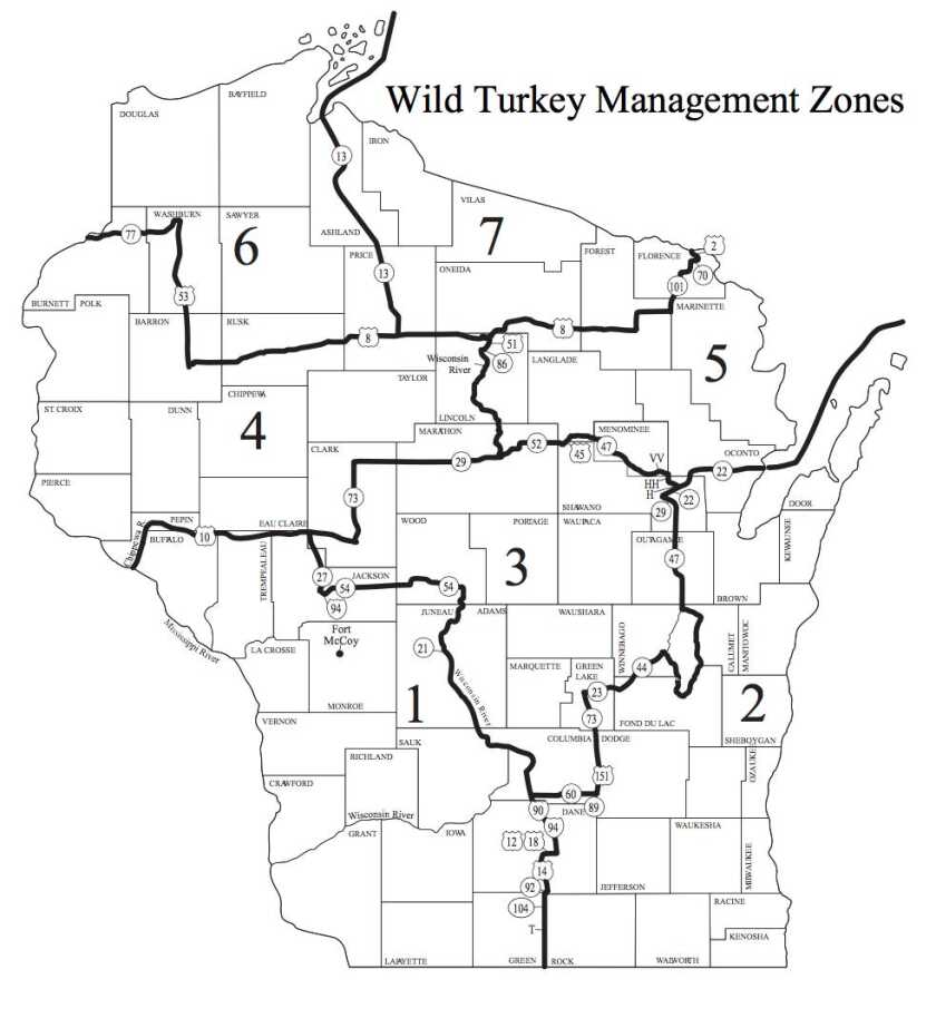 Wisocnsin turkey zones