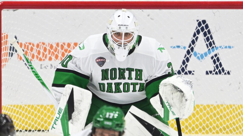 UND Freshman Goaltender Caleb Heil Expected to Make Collegiate Debut