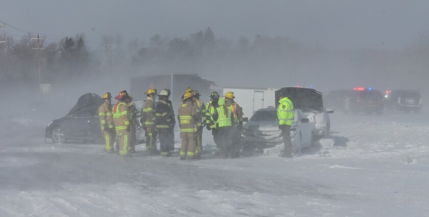 Law enforcement around accident