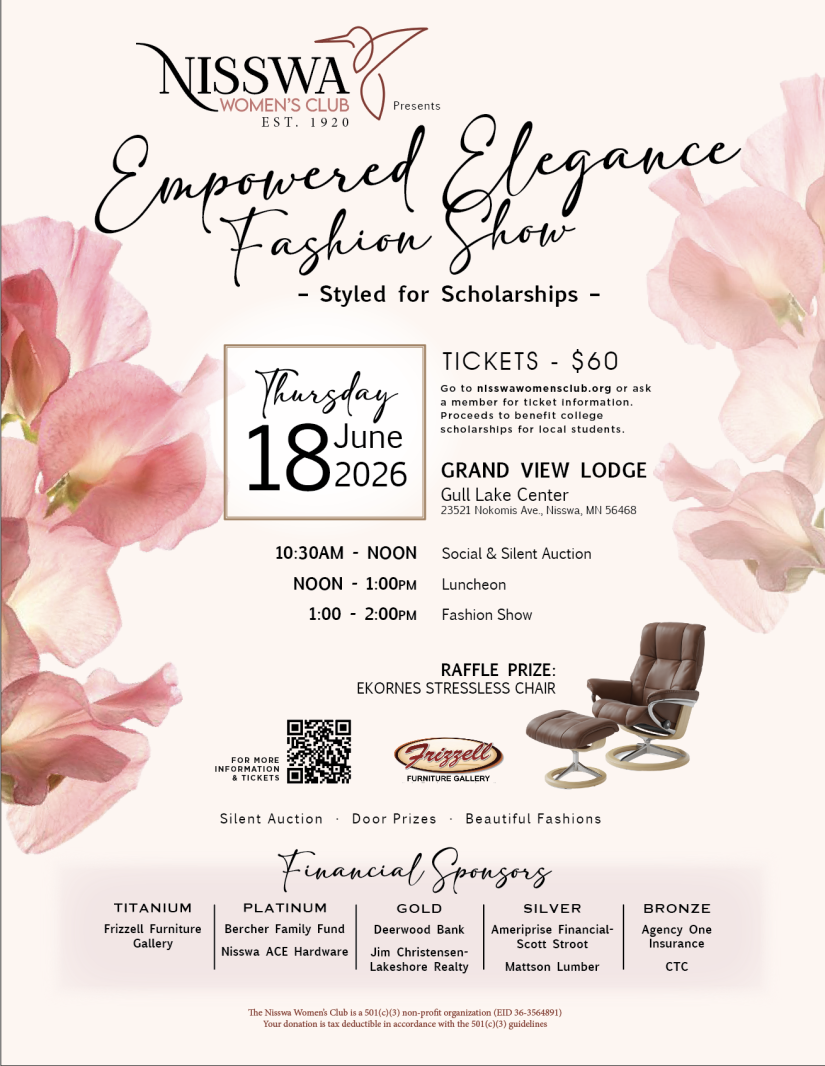Nisswa Women's Club Fashion Show for scholarships is in 38th year