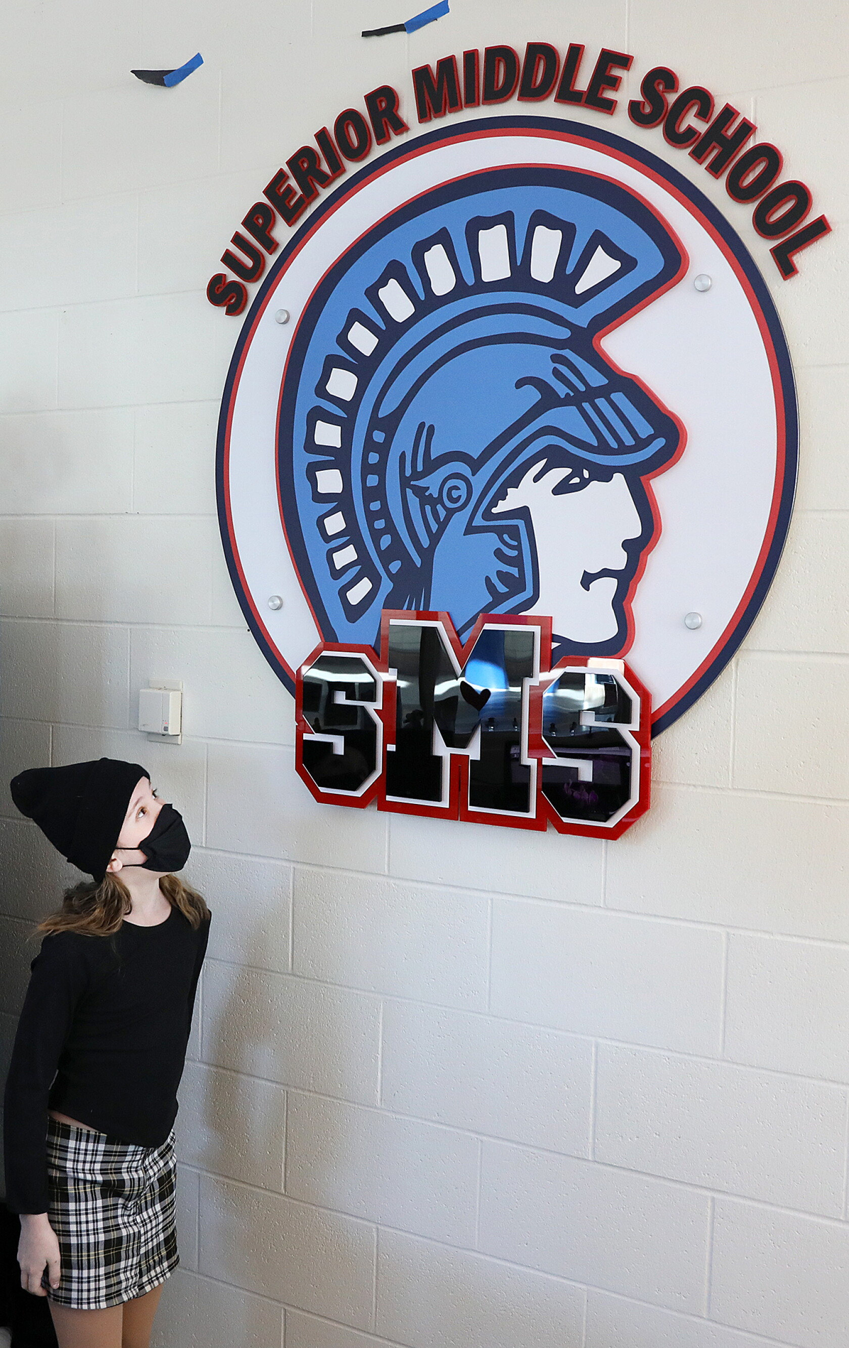 Young Spartan arrives Superior Middle School rebrands with new logo