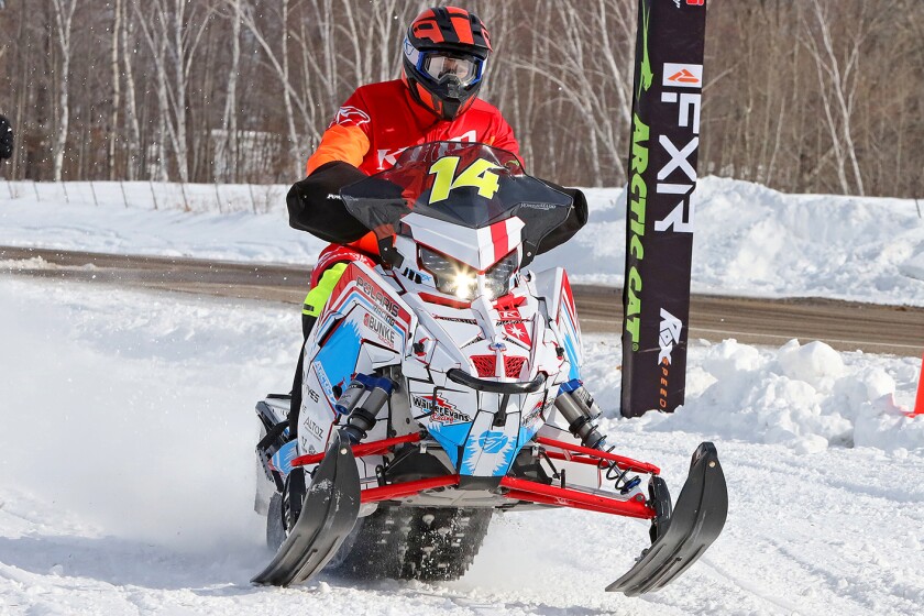 Snowmobile racing.