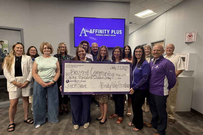 Affinity Plus Counter Check Affinity Plus donates $60,000 to 3 Brainerd area organizations ...