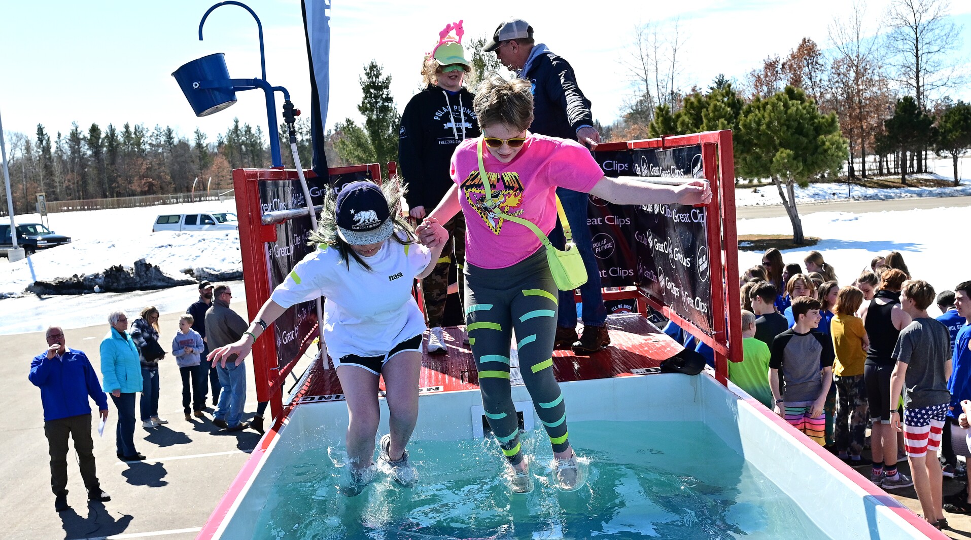 Forestview Middle School students plunged for Special Olympics Minnesota Thursday, March 24, 2022.