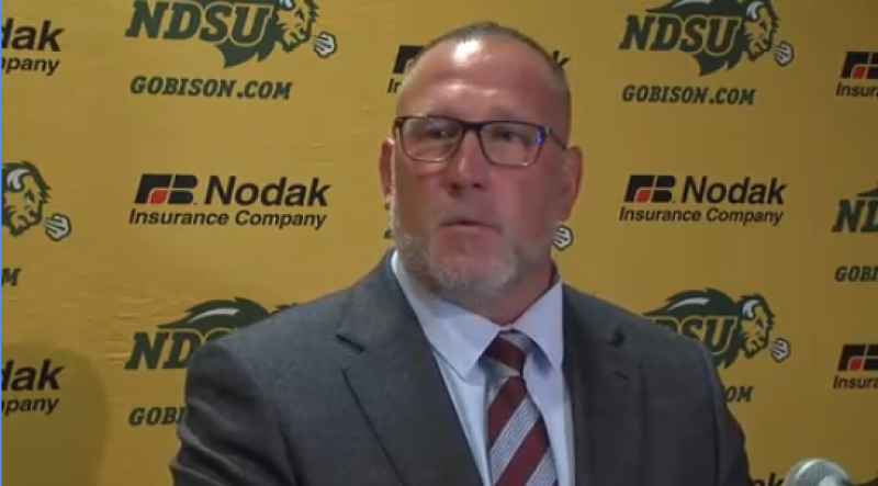 North Dakota State Head Football Coach Tim Polasek Holds Weekly Press Conference