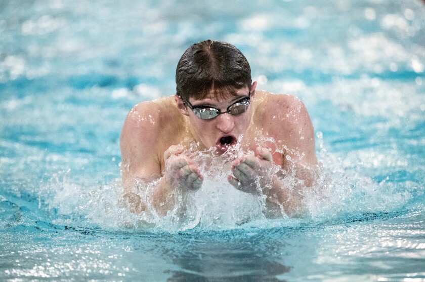 Willmar freshman David Lammers competes in the 200 individual medley