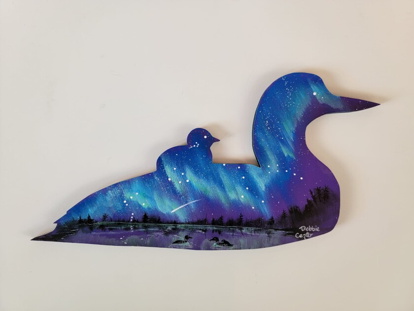 Loon art painting