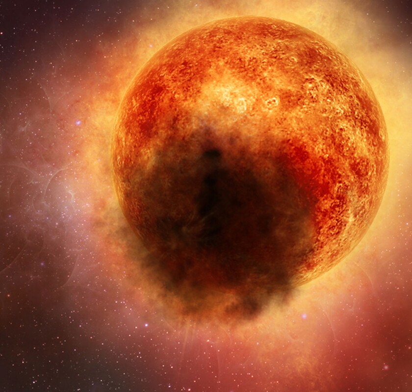 Betelgeuse view from Earth
