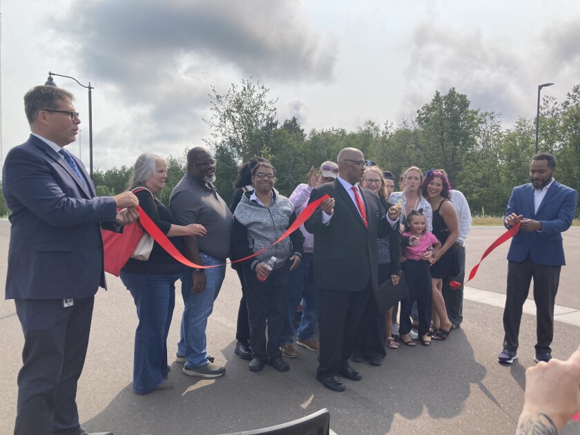 Portia Johnson ribbon cutting
