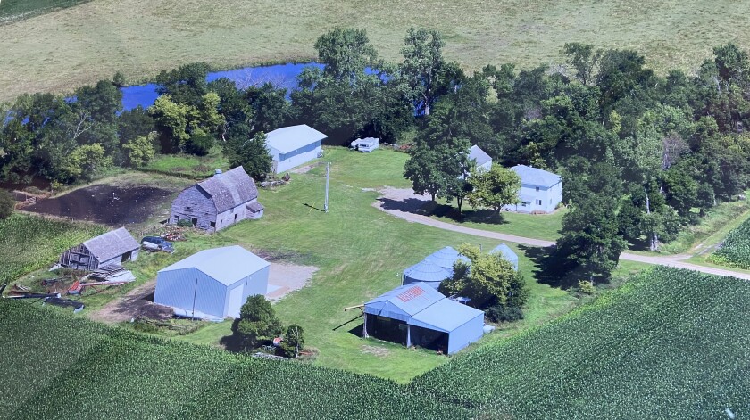 The most recent aerial view of the Petersen farm in Little Rock Township, Nobles County.