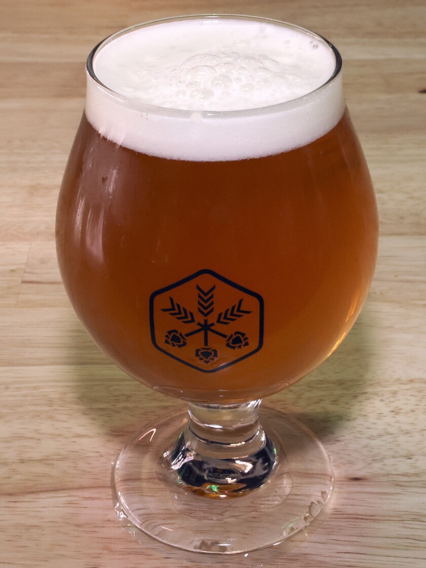 A glass of beer.