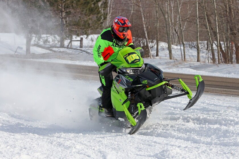 Snowmobile racing.