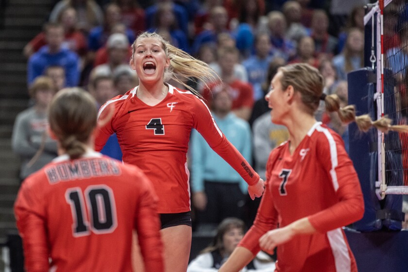 Cannon Falls, Pequot Lakes Class AA Championship volleyball