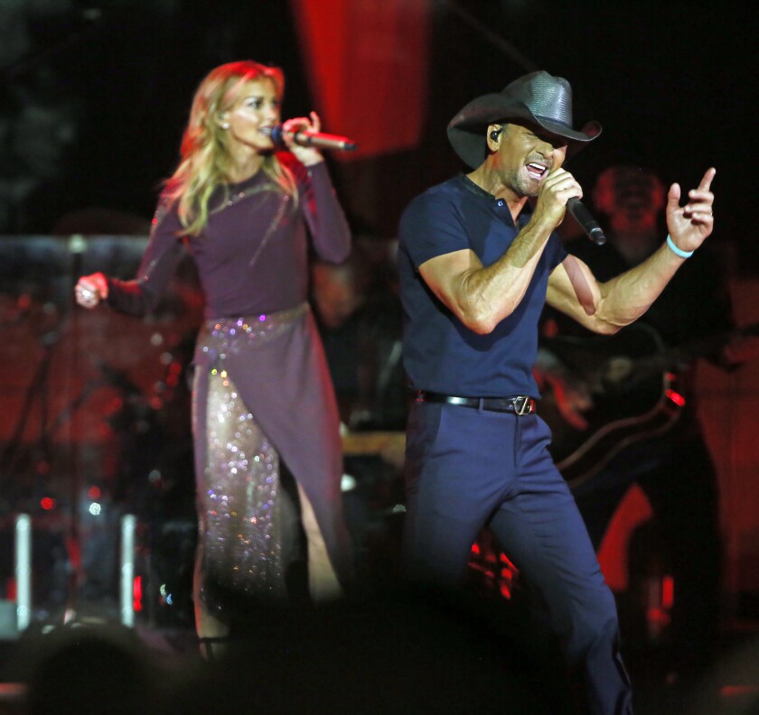 Faith Hill and Tim McGraw perform Aug. 24, 2017, at the Fargodome during their Soul 2 Soul Tour. Forum file photo
