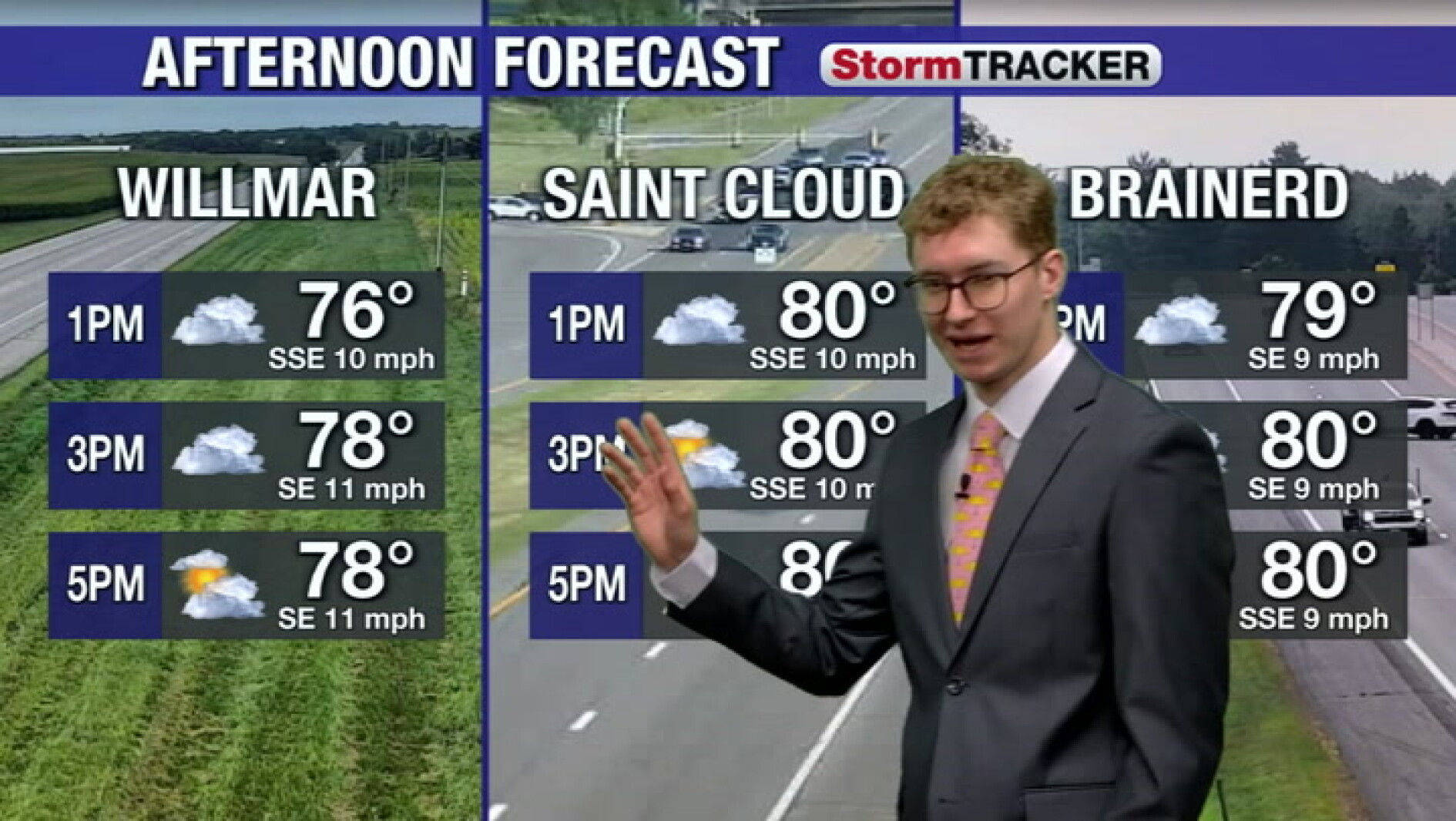 Mainly cloudy and rain free today before thundershower chances return later