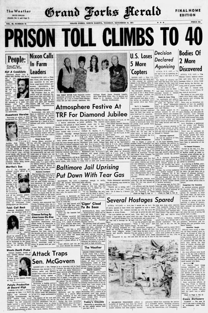 Today in History: September 14, 1971 - UND professor urges right to sue North Dakota polluters