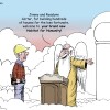Jimmy Carter stands at the Pearly Gates