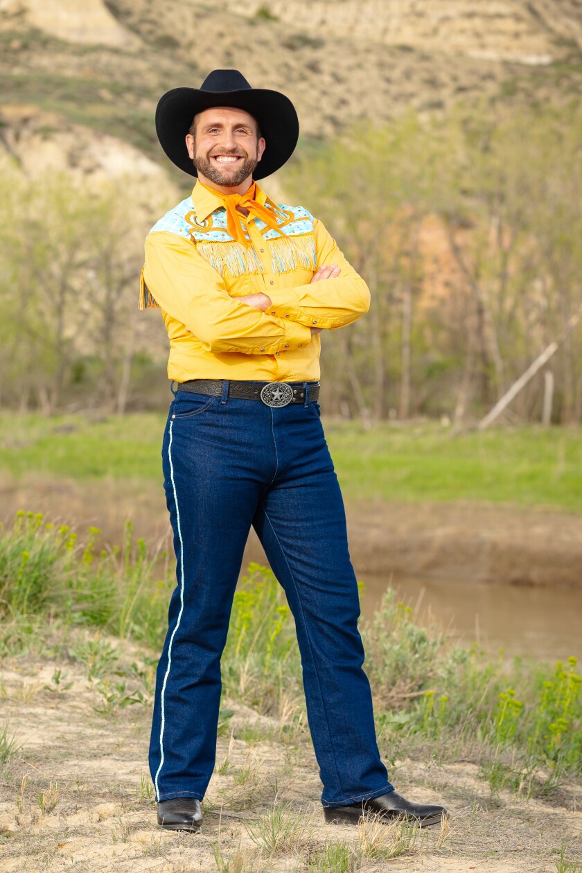 Originally from Burlington, Wisconsin, actor Nate Gilanyi, pictured in costume, will join the "Medora Musical" as a new Burning Hills singer for the 2022 summer lineup.