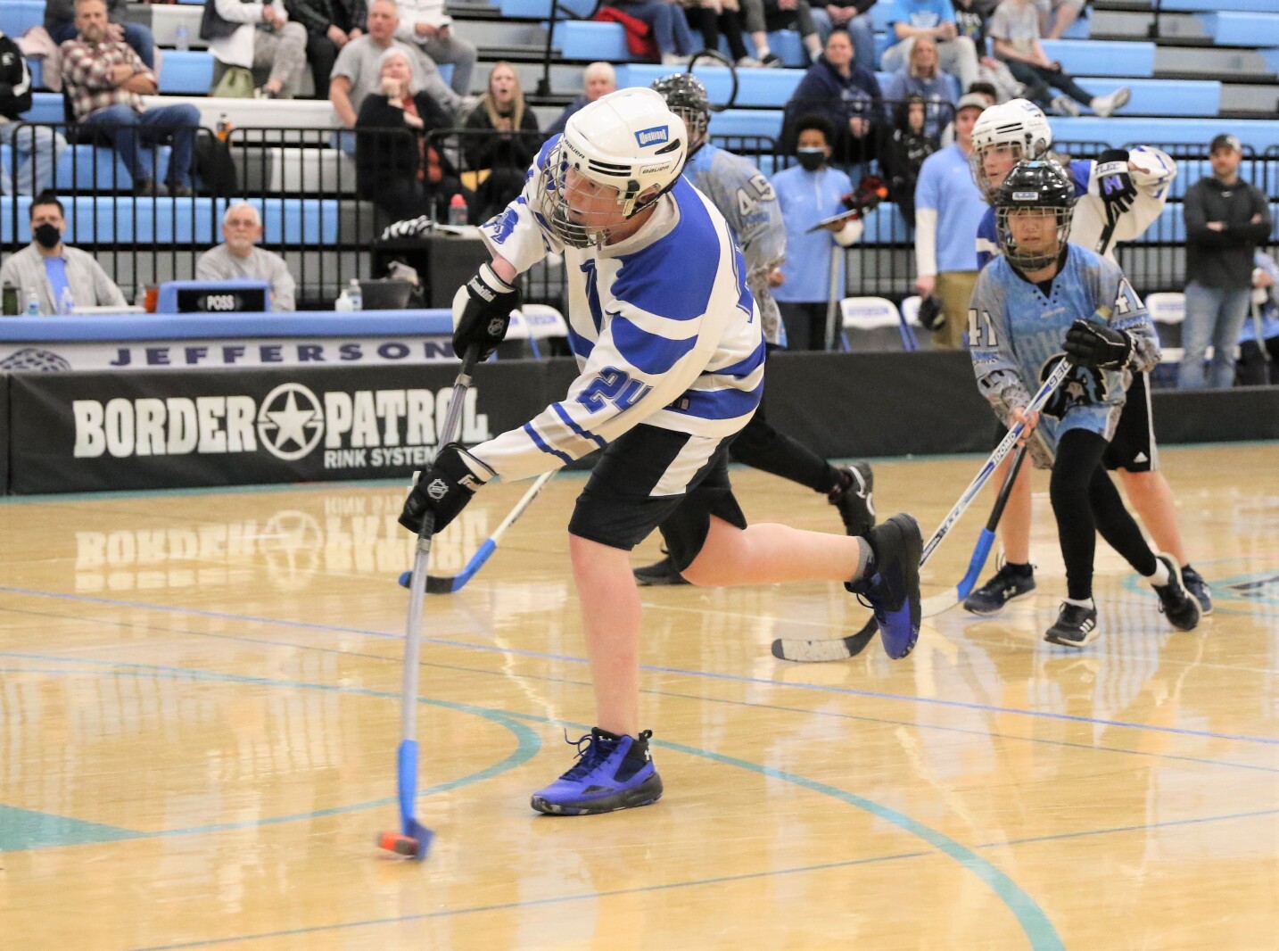 Brainerd vs Dakota United Saturday, March 19, 2022, during the adapted floor hockey state championship game at Bloomington Jefferson High School.