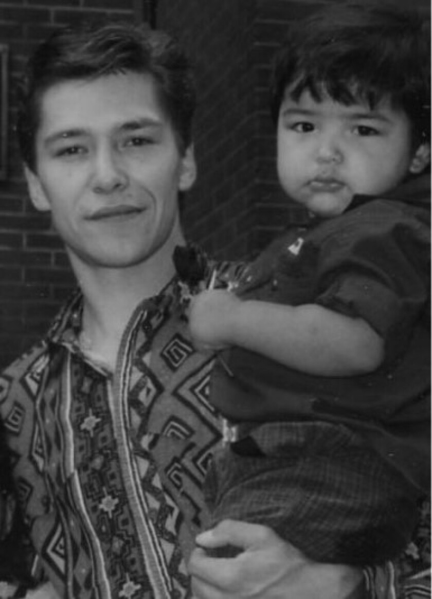 An old family photo of Oscar Wilkie Jr. and Oscar Wilkie III