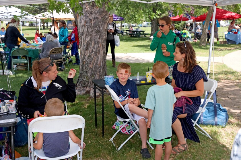 People attend Arts in the Park on Sunday, June 26, 2022, at Gregory Park in Brainerd.