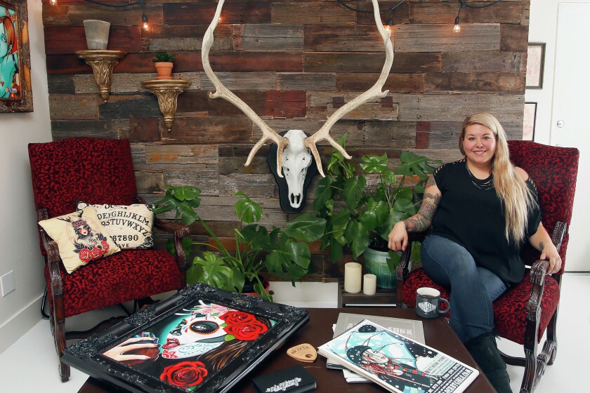 Athena Funk is proud of her new tattoo shop, Amarok Tattoo, located at 10 8th St. N. in downtown Fargo. David Samson / The Forum