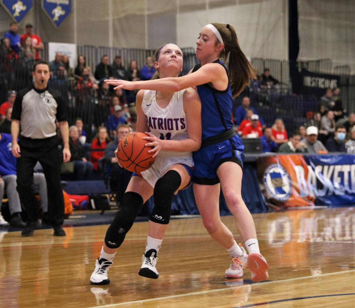 Pequot Lakes Patriots girls basketball during the Class 2A State Tournament.