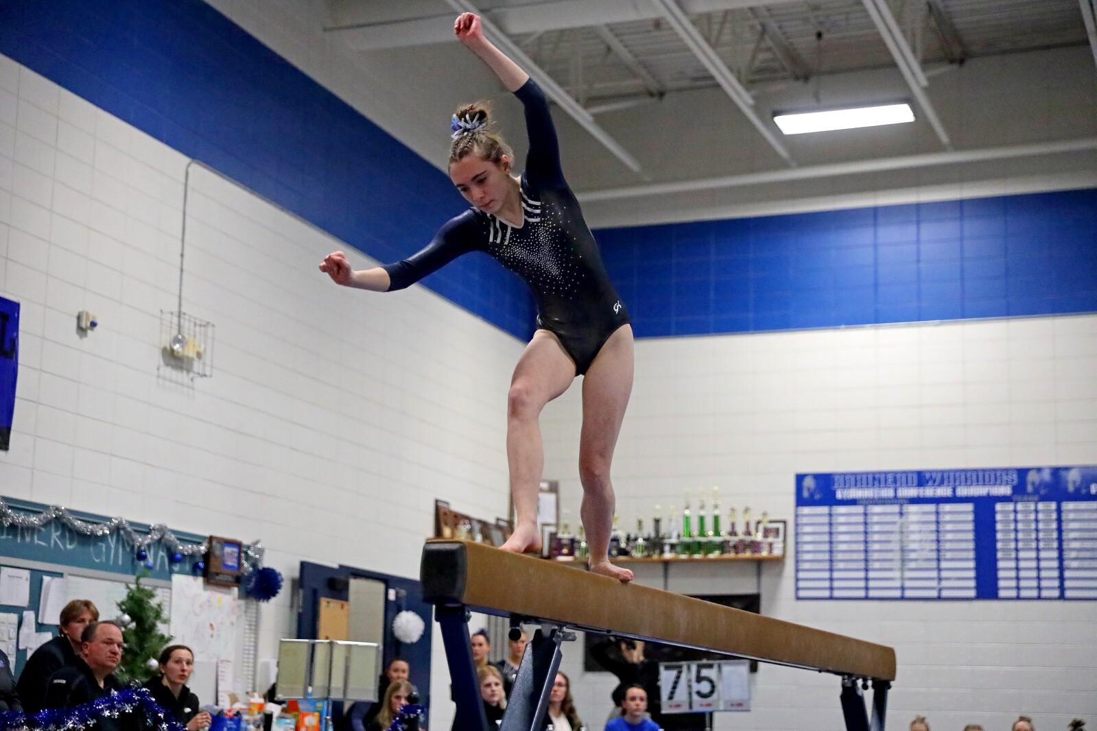 Brainerd gymnastics against Sauk Rapids on Friday, Jan. 13, 2023, at Brainerd.