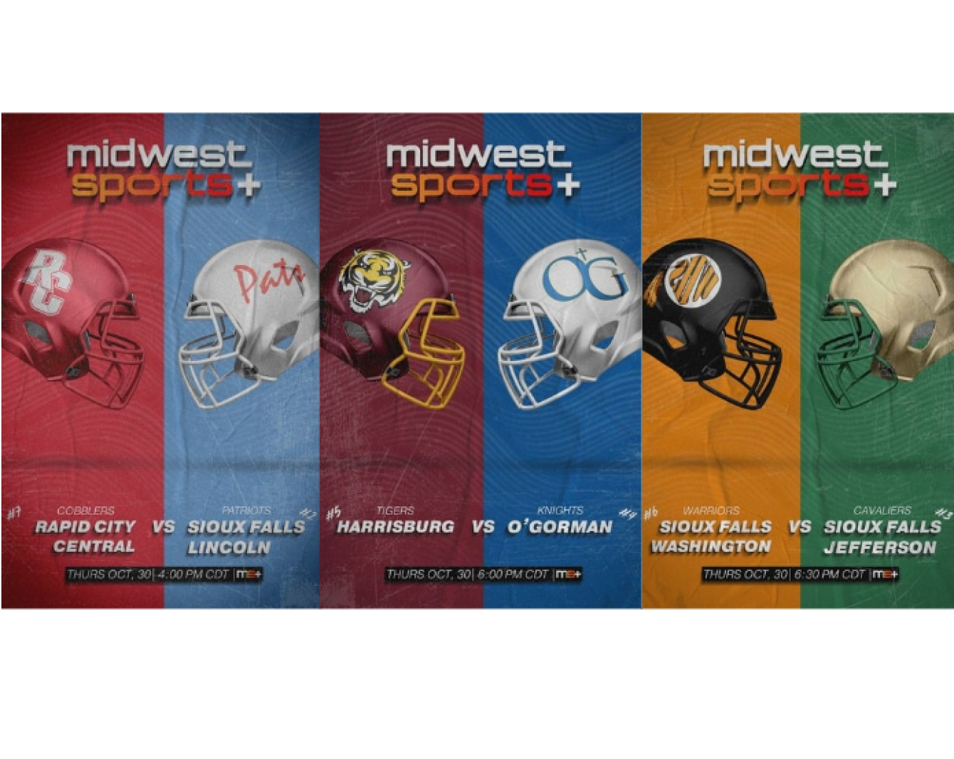 Watch three Sioux Falls metro high school football playoff games tonight on your TV with the MS+ app