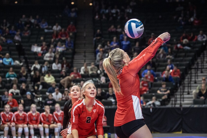 Cannon Falls, Pequot Lakes Class AA Championship volleyball