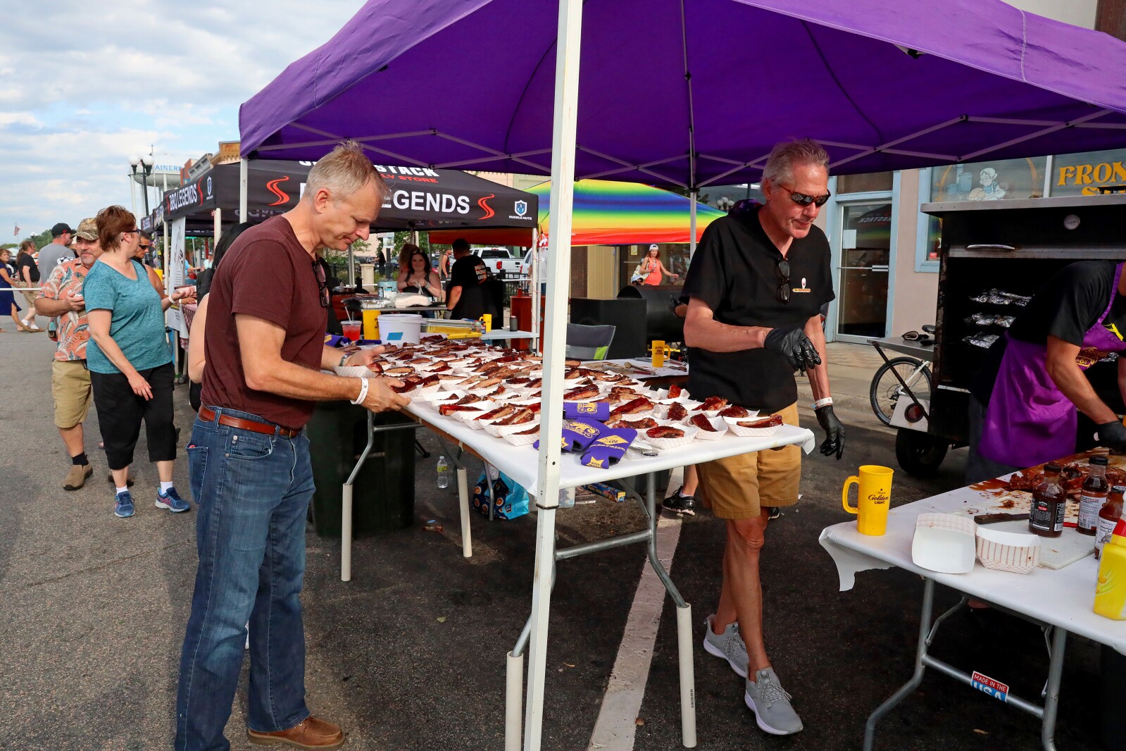 People enjoy the Cub Foods Ribfest during Brainerd Jaycees Street Fest on Saturday, July 23, 2022, in downtown Brainerd.
