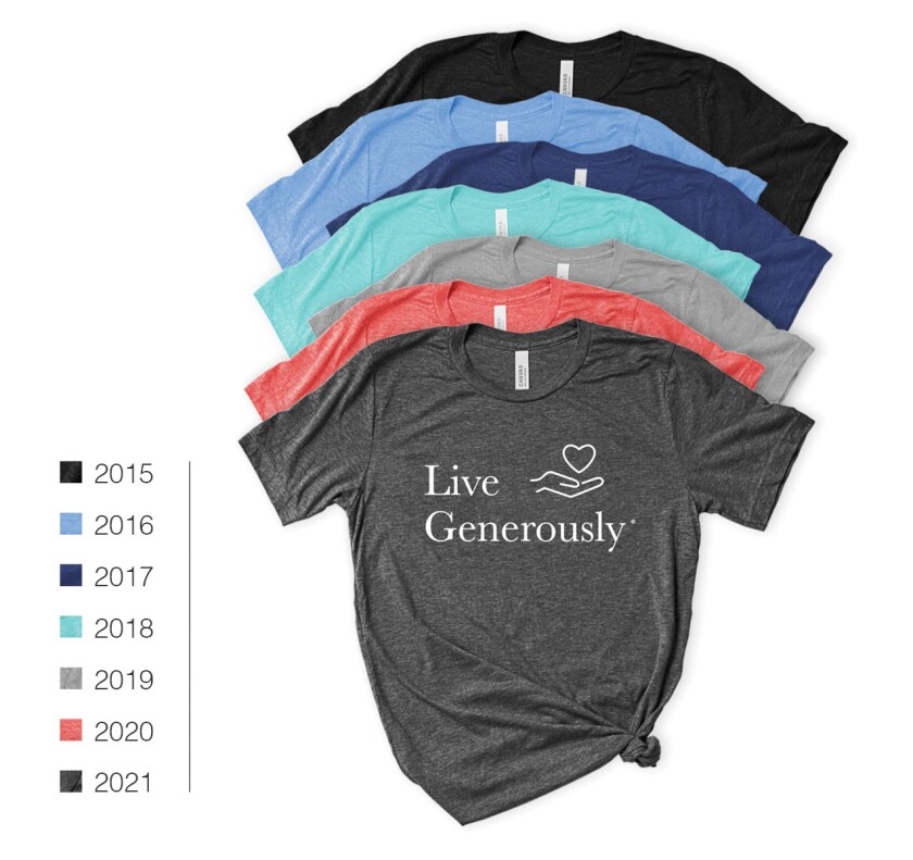 At 7 million and counting, the story behind the 'Live Generously' T-shirt
