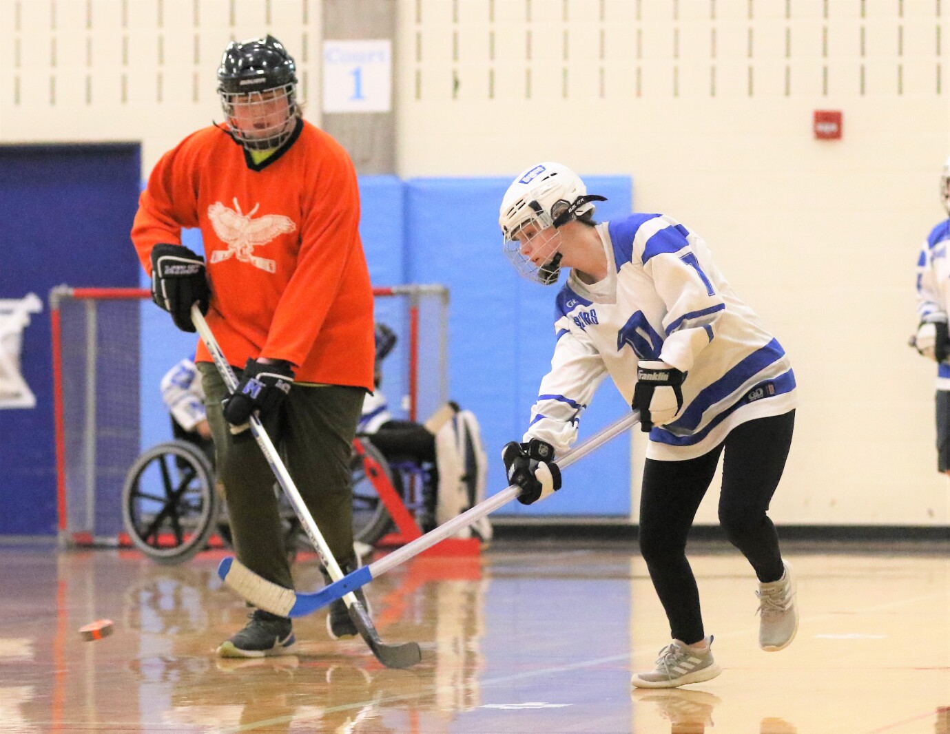 Brainerd floor hockey against St. Paul Humboldt Friday, March 18, 2022, in the State Quarterfinals at Bloomington Jefferson High School.