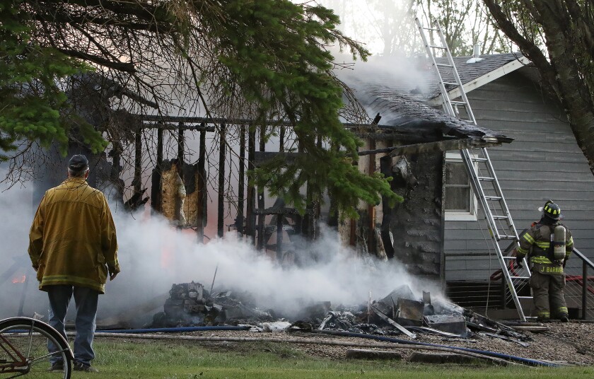 rural house fire two