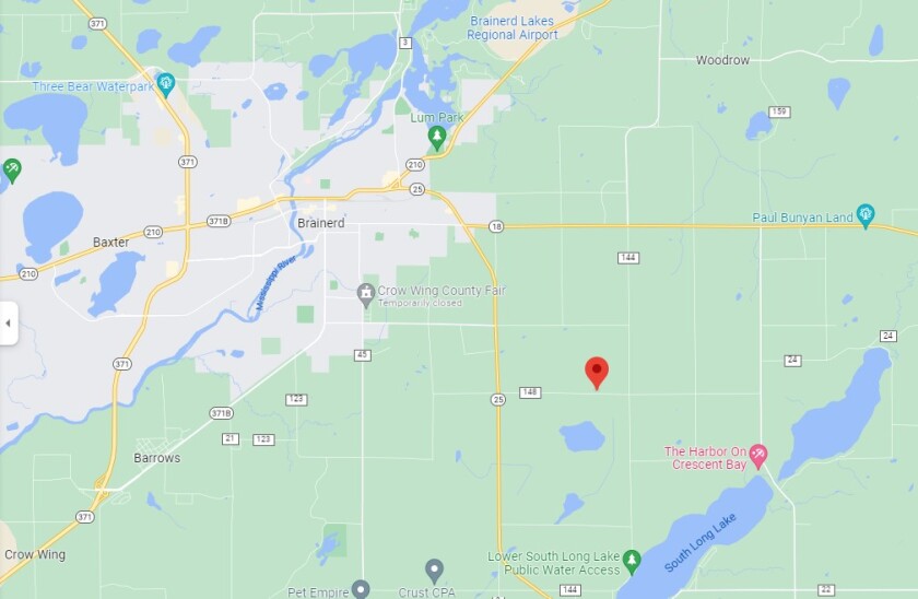 A map shows Thompson Road in relation to Brainerd.