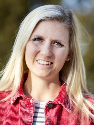 Britta Diem poses for a portrait outside the Willmar Community Center.