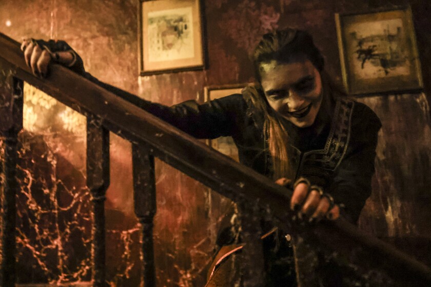 actors perform at haunted ship